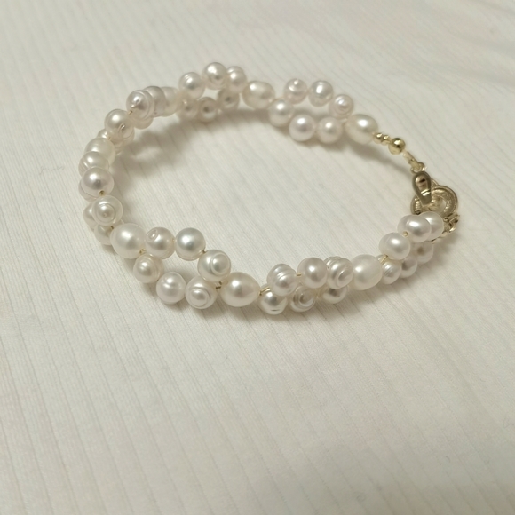 Freshwater pearl bracelet. - Picture 3 of 6